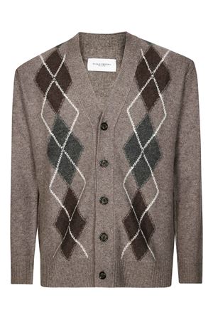 Cardigan in lana marrone PAOLO PECORA | A056F002U281
